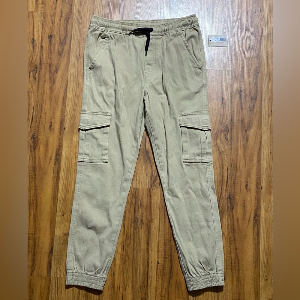 Boys Highland Originals Khaki Cargo Chino Pants Size 8 (New)